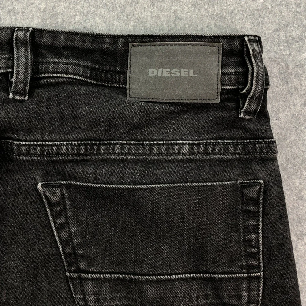 Diesel Thommer Mens Jeans 34x30 (fits 35x29) Black Slim Fit Mid Rise Denim